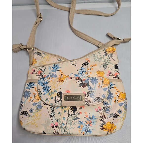 MultiSac Floral Crossbody Bag  Adjustable Strap Front Pocket boho fairycore - Picture 1 of 11